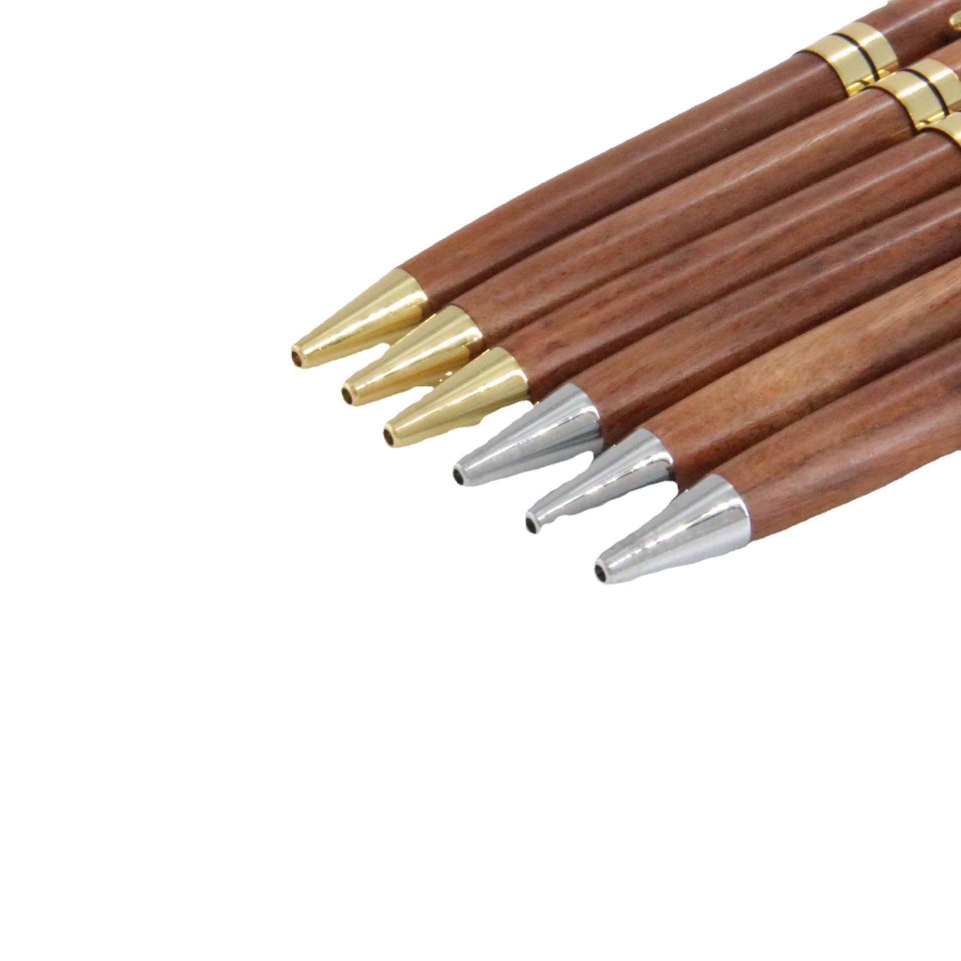 Junrong latón accesorios Rosewood bolígrafo láser logo regalo pluma giro