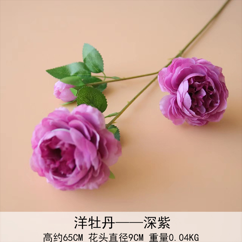 Peonía extranjera, rosa brasileña, boda, flor artificial, flor falsa, flor artificial, decoración del hogar, accesorios de vestir al por mayor