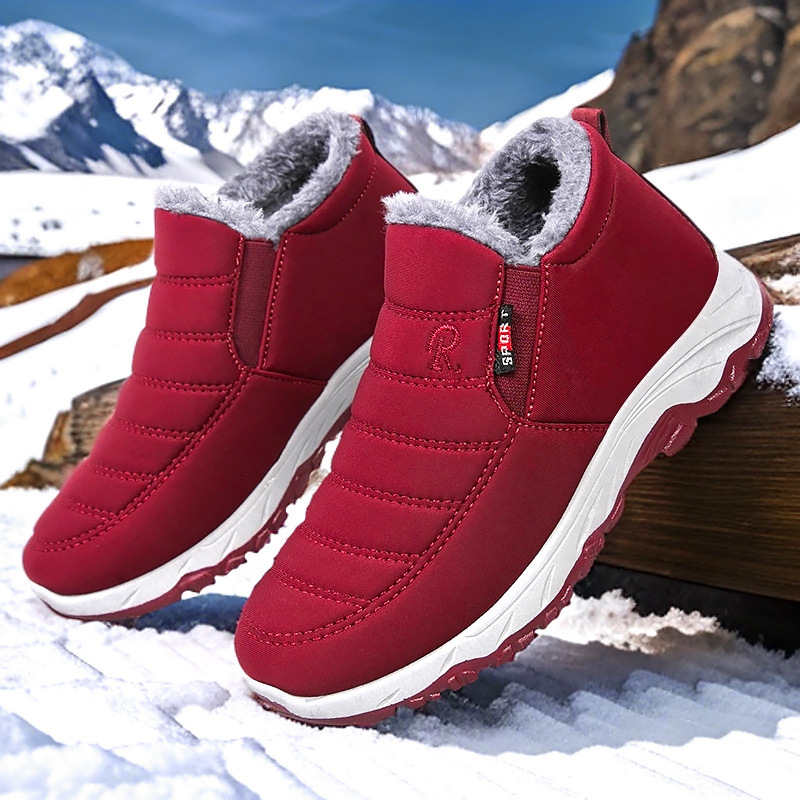 Zapatos de algodón de invierno Nuevas botas de algodón par al por mayor TikTok entrega en vivo botas cortas gruesas con forro polar botas de nieve caliente