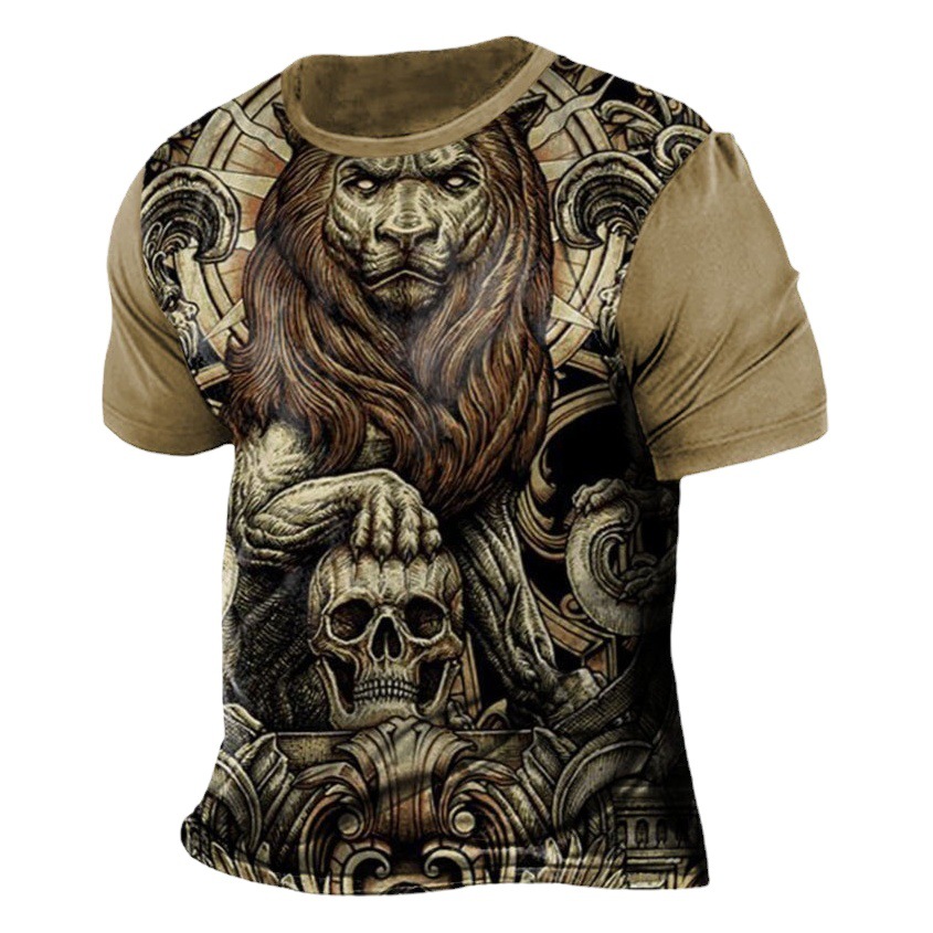 2023 nueva moda callejera impresión 3D camiseta transfronteriza verano casual suelta deportiva impresión 3D manga corta