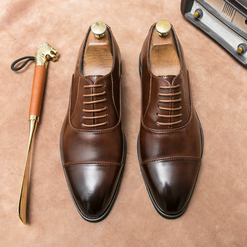 Трансграничная обувь Amazon в британском стиле кожаная обувь новая прическа Lefu обувь офис социальная повседневная кожаная обувь мужская свадебная обувь