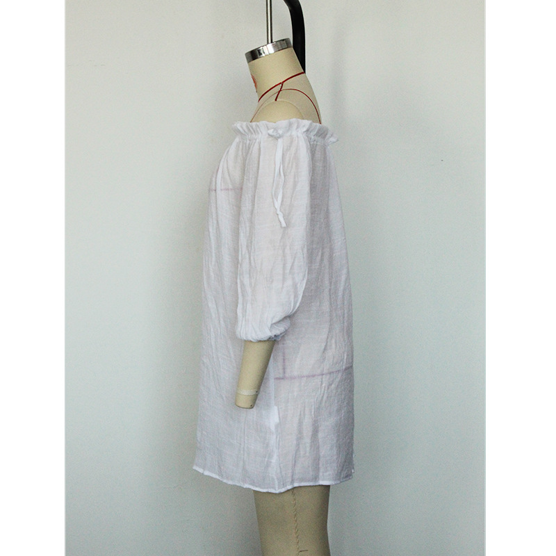 Womenu0027S Fashion Solid Color Cotton Polyacrylonitrile Fiber Cover Ups 1 Piece