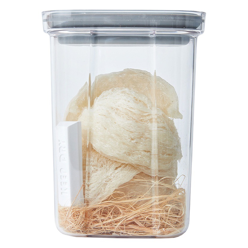 Nueva perilla sellado tarro cocina transparente fruta seca almacenamiento de alimentos tarro de almacenamiento de grano tarro cuadrado Caja Sellada