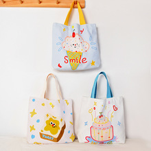 原创小手提包女士高级感夏季新款学生卡通百搭装礼品手拎布包斜挎