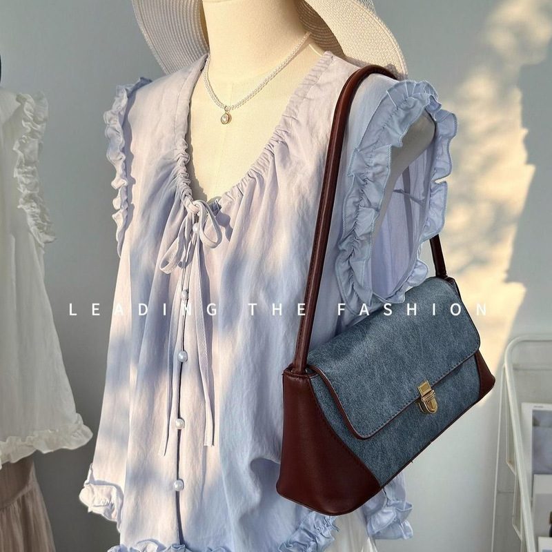 Purple Sleeveless Shirt for Women, Summer Pure and Youthful Japanese Style Outfit, Ruffled Edge Small Flutter Sleeve Tank Top Doll Shirt
