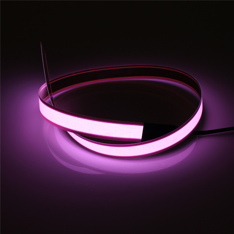 Qìchē – Cold light sheet Wire 12V - pink-1cm50cm-with-battery-box