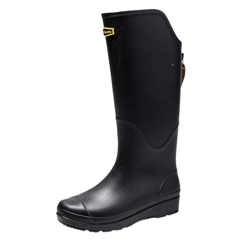 Парные резиновые сапоги на толстой подошве на высоком каблуке, походные резиновые сапоги, водонепроницаемая нескользящая обувь для воды для отслеживания рыбалки на открытом воздухе