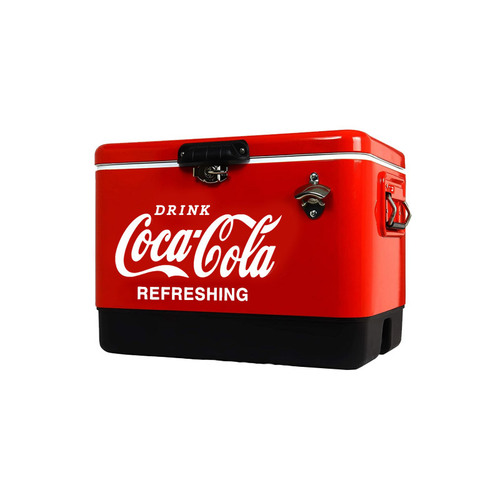 Coca-Cola Insulated Refrigerated 30L Lid Camping Outdoor Convenient Portable Ice Bucket Food Box Car Insulated Box