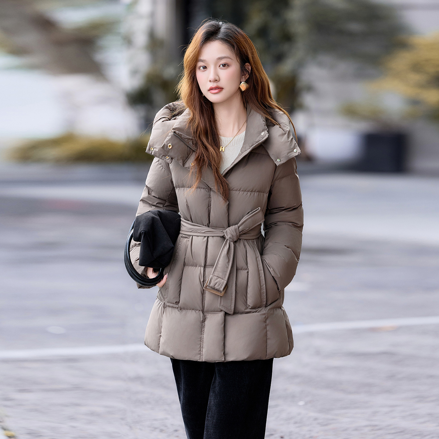 时尚洋气羽绒服女2026秋冬季新款女装御寒中长款保暖外套SY82608