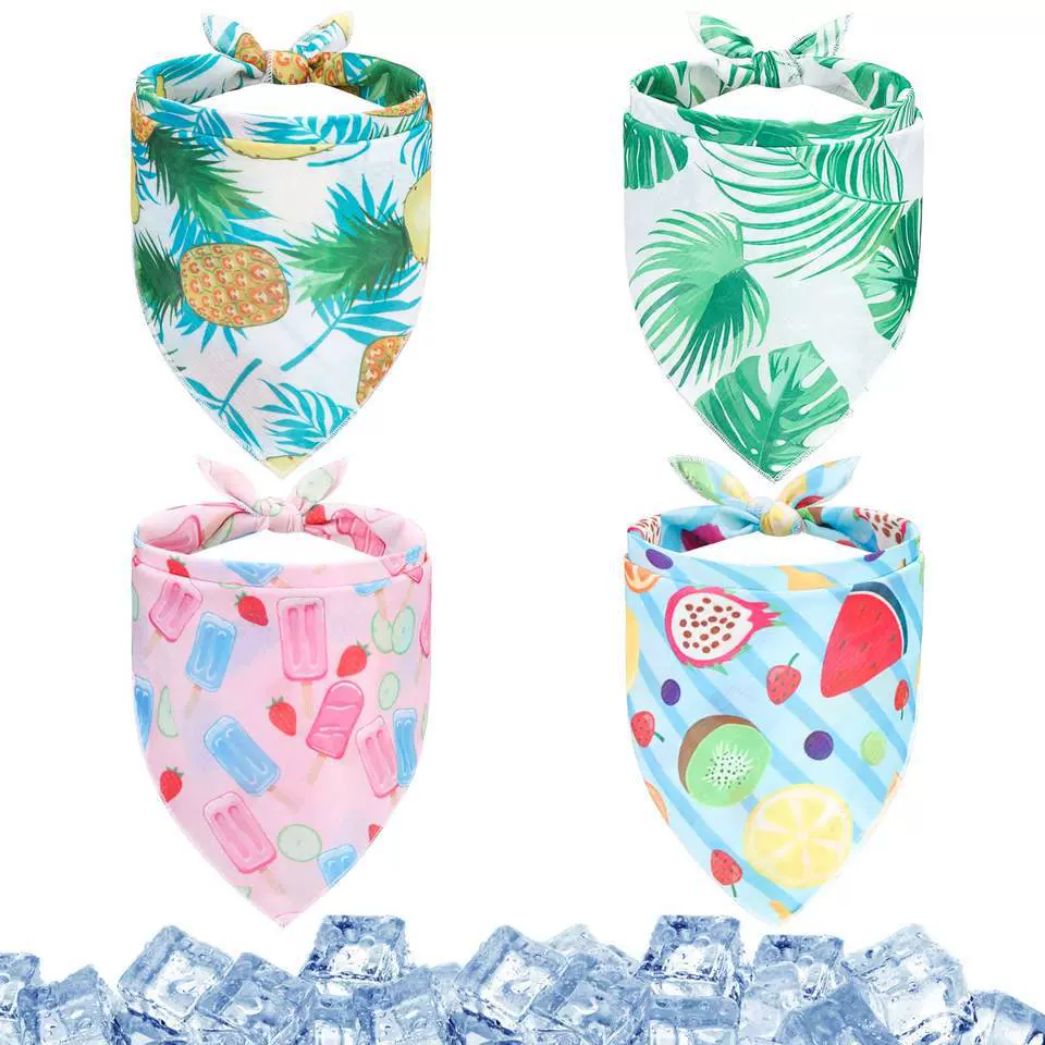 源头工厂 纯棉全涤定制宠物头巾 狗狗三角巾 猫咪狗狗口水巾 欧美