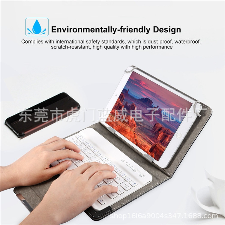 Customized Logo Domestic Protective Case Bluetooth Keyboard Foreign Language Android 8 9 11inch Tablet Stand White Brand Leather Case