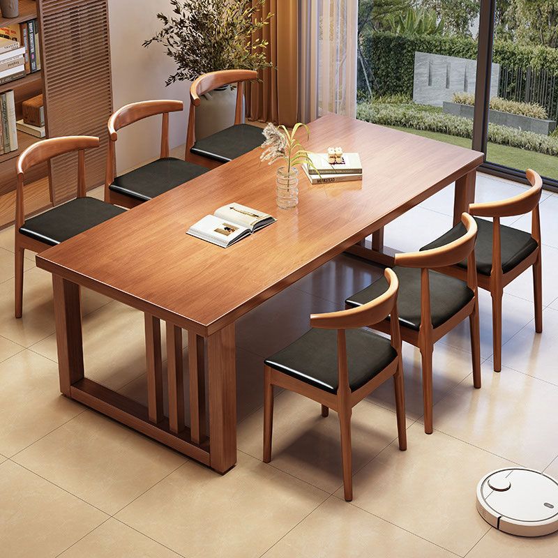 New Chinese-style home living room large long desk dining table integrated solid wood desk simple multi-person reading desk workstation