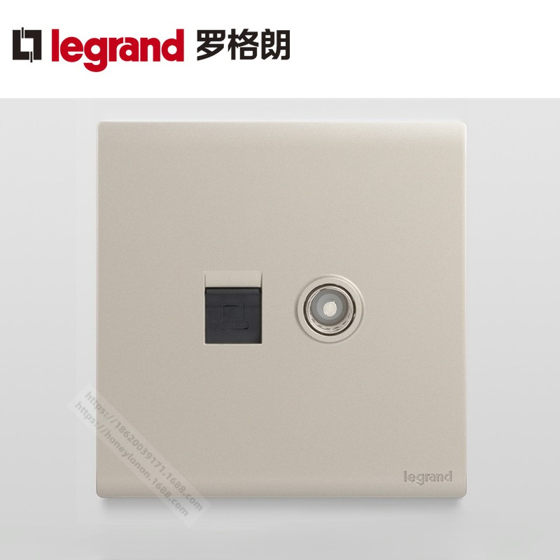 Legrand/罗格朗 简悦 电脑（六类）电视插_粉铂金 F6R/C601/TV-C2
