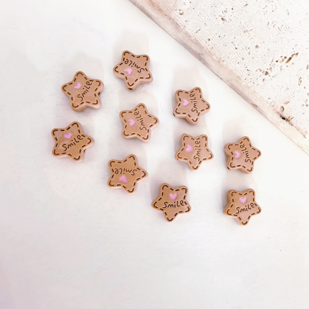 DIY喷漆可爱五角星合金隔珠 日系星星串珠手机链饰品材料配件批发