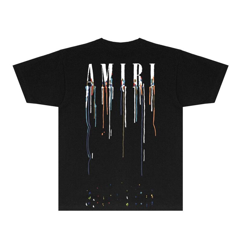 Long-Term Availability of Cross-Border European and American Trendy Brand Amiri Dotted Paint-Splattered Short-Sleeve T-Shirts Long-Term Availability of Cross-Border European and American Trendy Brand Amiri Dotted Paint-Splattered Short-Sleeve T-Shirts