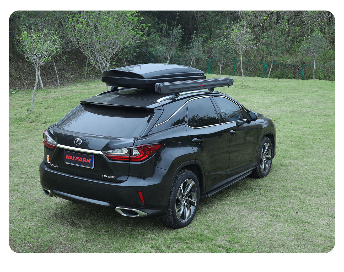 Car Side Canopy Abs Hard Shell Side Tent Quick-Open Black Vinyl Canopy Camping Suv Sunshade Tent