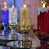 Giáng sinh cảnh sắp xếp nến mô phỏng ngọn lửa nến trang trí Giáng sinh Christmas Candles