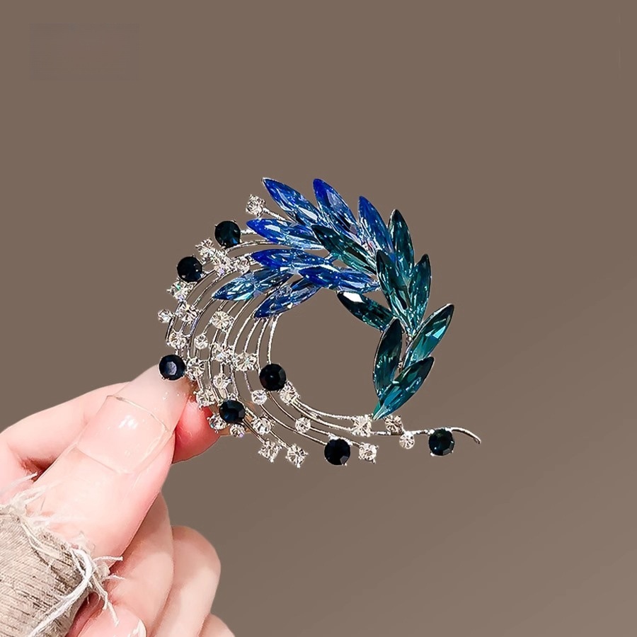 Broche de cola de fénix estilo chino para mujer corsage elegante_voghion.com