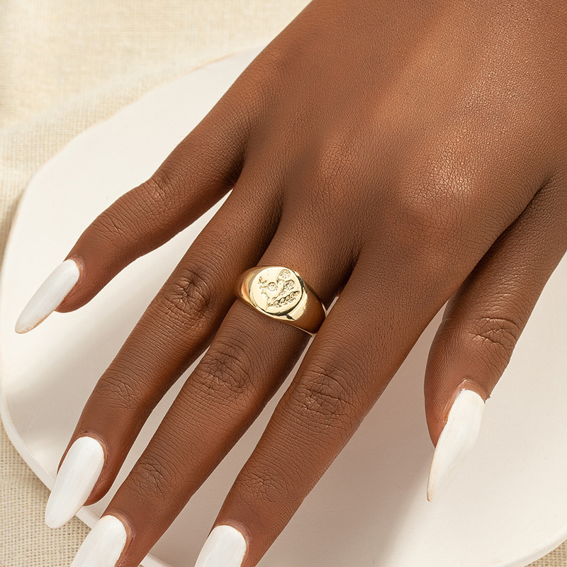Fashion geometric alloy rings wholesale