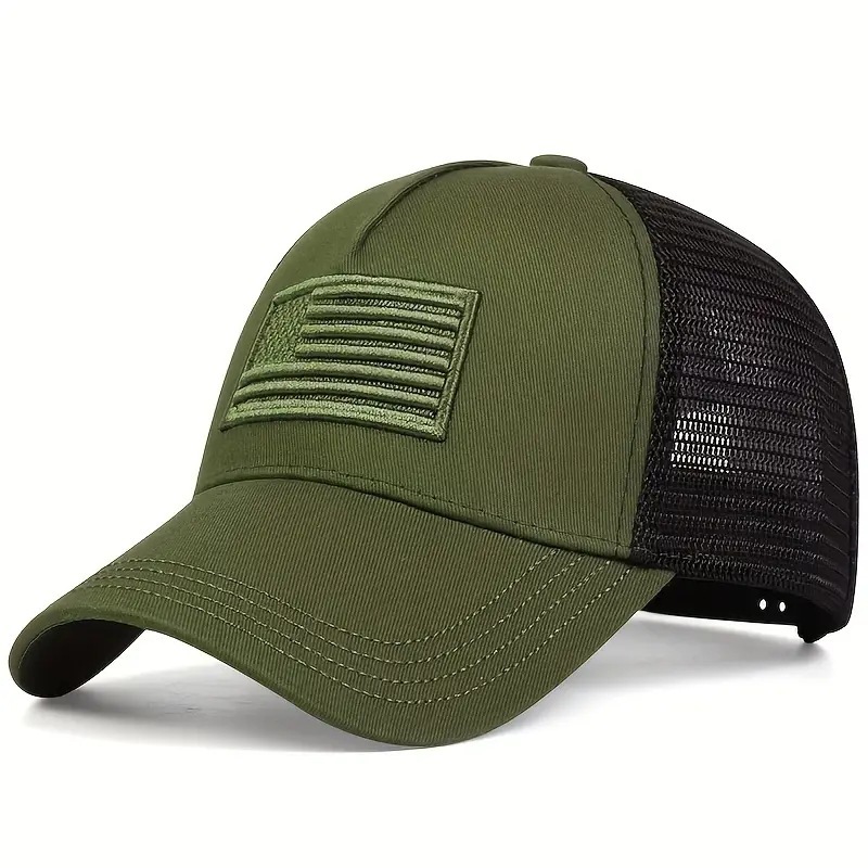 Bandera americana gorra de béisbol de camuflaje sombrero de verano para hombres protección solar sombrero para el sol sombrero fresco de verano para mujer sombrero de malla caliente transfronteriza