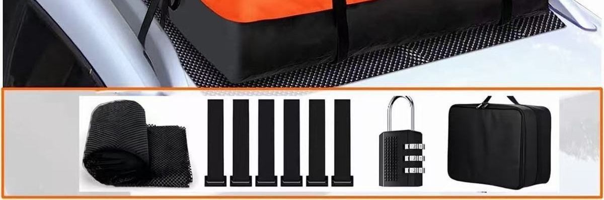 Car rainproof and waterproof roof rack storage large-capacity luggage bag, wear-resistant SUV luggage bag, plastic