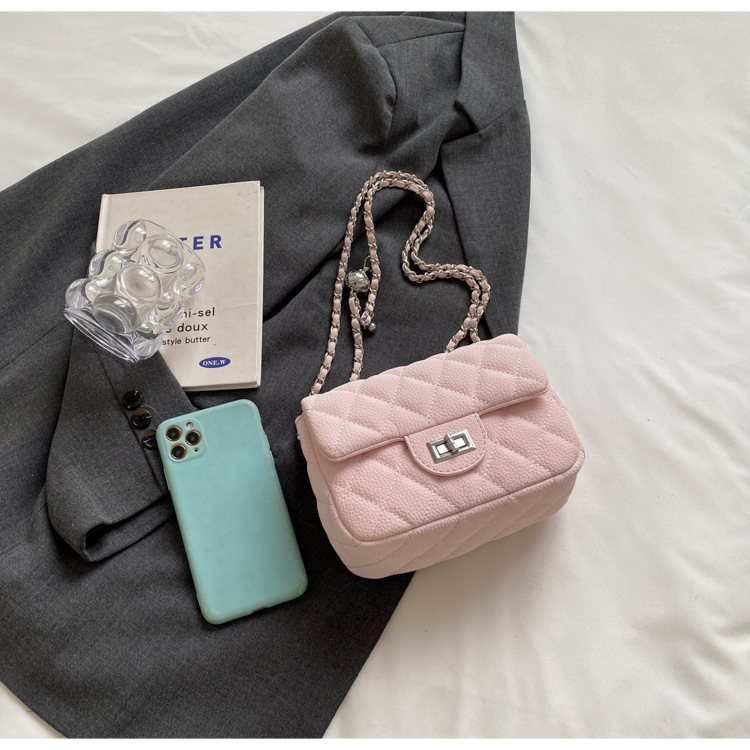 Diamond-shaped chain bag for women, 2025 new style, trendy and high-end fashion, versatile for spring and summer, single-shoulder crossbody bag, small square bag undefined