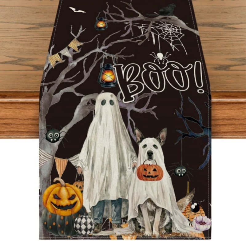 Amazon ベストセラー ハロウィン パンプキン テーブル フラグ リネン プリント テーブル デコレーション テーブルクロス パーティー ライト 高級 クリエイティブ テーブルクロス|undefined