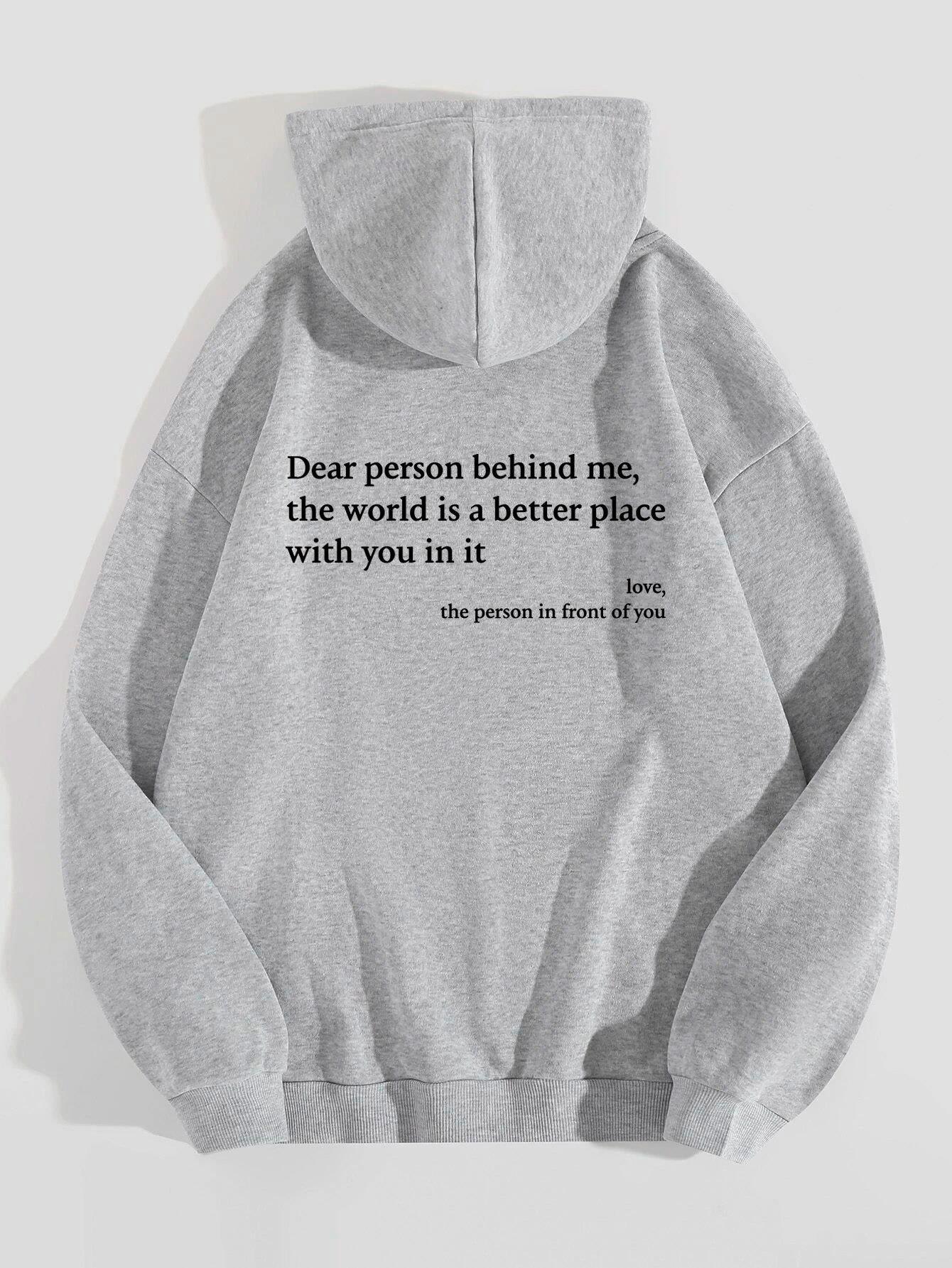 ''Dear Person Behind Me'' Plush Hoodie