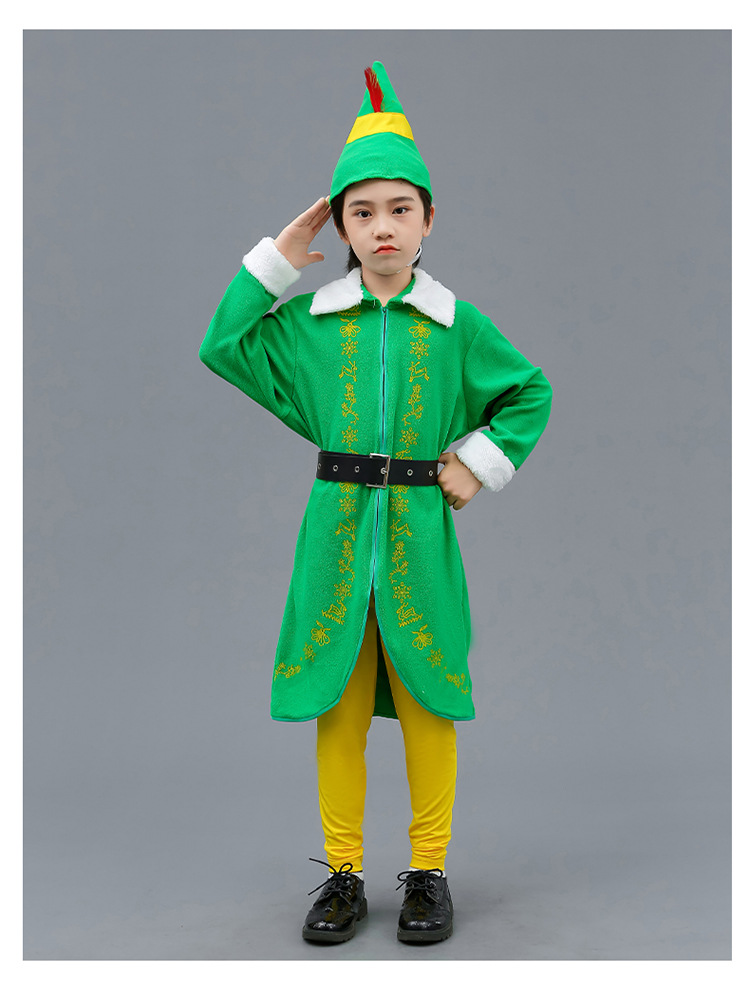 Christmas Children's Clothing Princess Dress Autumn and Winter Long Sleeve Thickened Elf Men's Performance Clothing_voghion.com