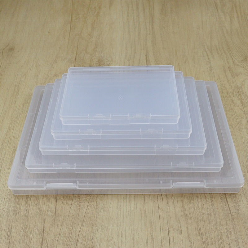 Rectangular plastic box pp transparent box square packaging plastic box flip large storage flat box cross-border 1.7cm Rectangular plastic box pp transparent box square packaging plastic box flip large storage flat box cross-border 1.7cm
