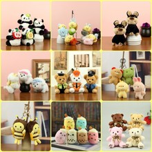 4寸毛绒挂件婚庆抛洒小玩偶 毛绒挂件小马公仔玩偶包包钥匙扣挂饰