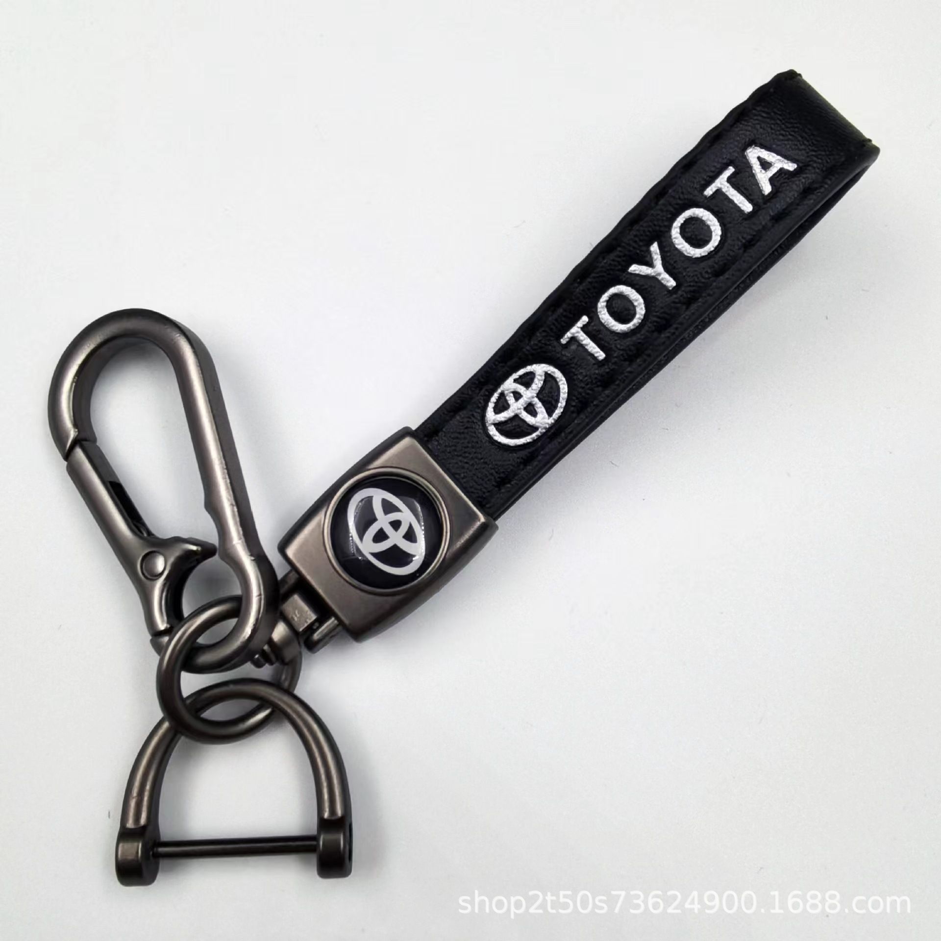 Car Keychain Amazon Hot-Selling Metal Keychain Car Logo Leather Keychain Pendant Gift Wholesale
