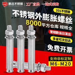 201ステンレス膨張ねじ外延長引爆管爆発ボルト釘m 6m 8m 10m 12*60x80