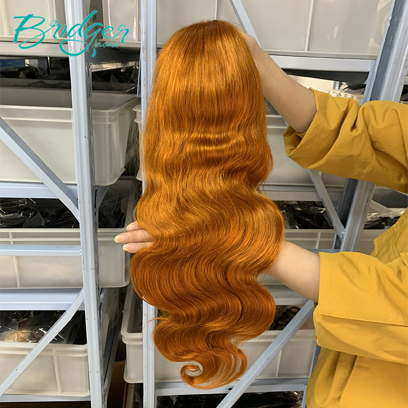 Lace Frontal Human Hair Wig 13x4 Ginger Copper Colour Natural_voghion.com