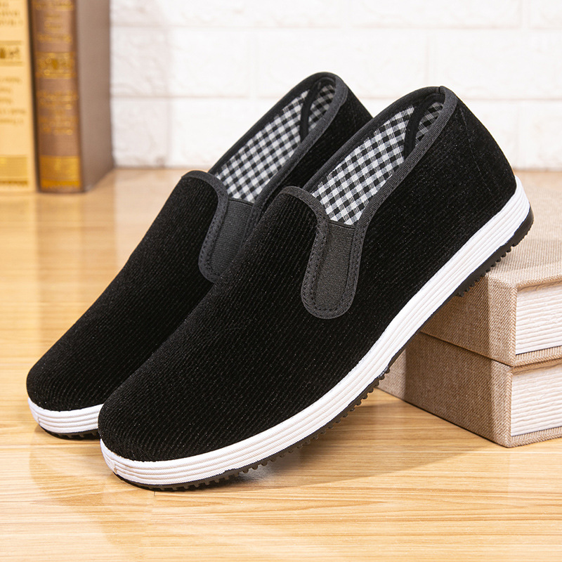 Automne vieux Beijing chaussures en tissu talon plat hommes d'âge moyen et personnes âgées casual chaussures fond mou vieux papa chaussures décrochage approvisionnement en gros en gros