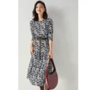 22春新法式优雅气质碎花圆领宽松显瘦肌理抽褶中长款<font red=H>连衣裙</font>11213