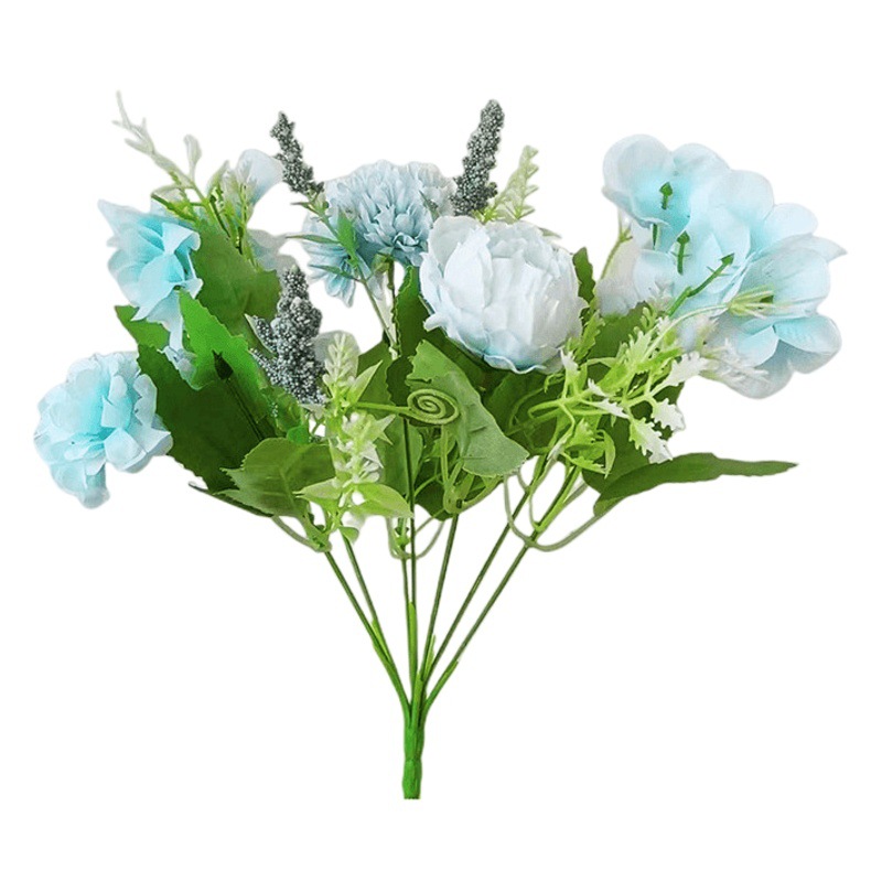 Artificial Rose hydrangea estilo Nórdico 7 tenedor peonía Hortensia combinación ramo de la boda ramo decorativo flor falsa al por mayor