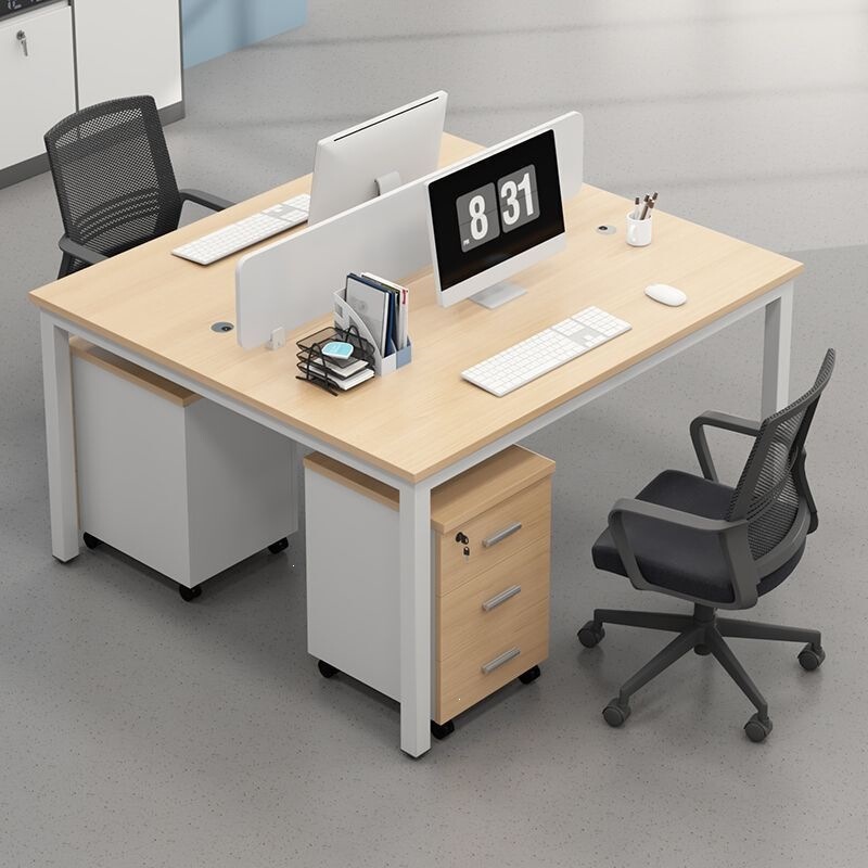 Simple and modern office desk, employee workstation set, office cubicle, home desktop computer desk, study desk, wooden Simple and modern office desk, employee workstation set, office cubicle, home desktop computer desk, study desk, wooden