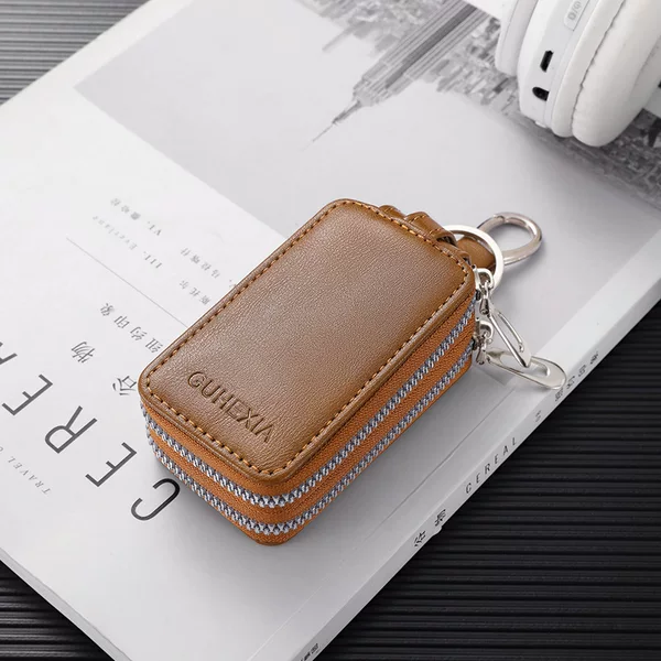 Key Bag for Men 2026 Pu Leather Car Key Storage Bag Universal Car Key Protective Cover Waterproof and Anti-Theft