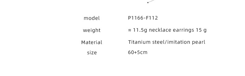 Retro Geometric Titanium Steel Inlay Artificial Pearls Earrings Necklace