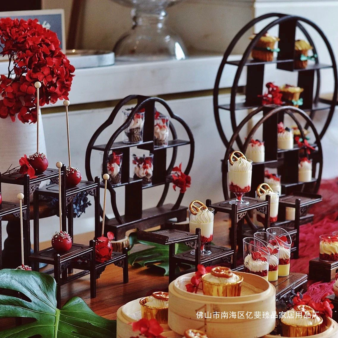 Китайские украшения для десертного стола, подставка для дисплея, стойка Bogu, новый стол в китайском стиле, банкет, свадебное украшение, стойка для десерта