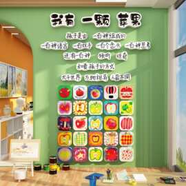 我有一颗苹果环创画室氛围布置装饰场景美术教机构幼儿园主题墙面