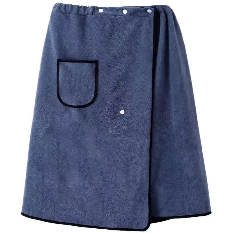Men's wearable bath towel beach towel bath bathrobe lint-free thickened plus size absorbent quick-drying bath skirt manufacturers batch Men's wearable bath towel beach towel bath bathrobe lint-free thickened plus size absorbent quick-drying bath skirt manufacturers batch