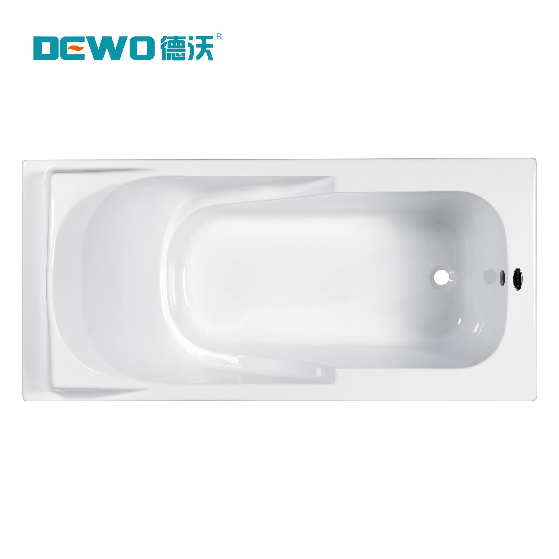 Devo bathroom factory design hotel engineering acrylic embedded high-end adult bathtub