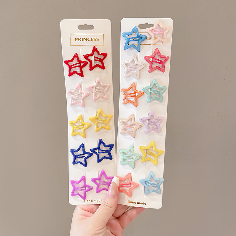 Linda estrella y2g horquilla hembra clip lateral flequillo BB clip horquilla para niños dopamina clip de color tocado
