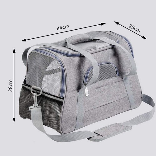 Pet Outdoor Handheld Backpack Portable Crossbody Pet Bag for Cats and Dogs, Foldable Cat Bag with Fur Pads, Breathable Cat Backpack