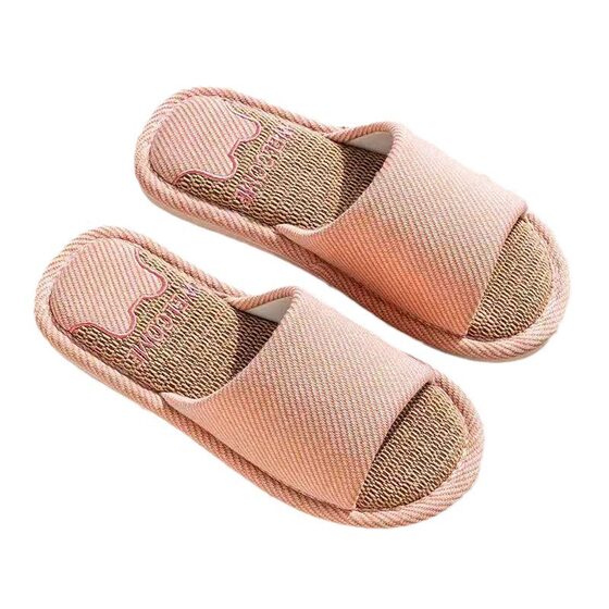 Summer Indoor Household Non-slip Soft Bottom Home Four Seasons Cotton and Linen Cloth Slippers for Men Spring and Autumn Linen Slippers for Women