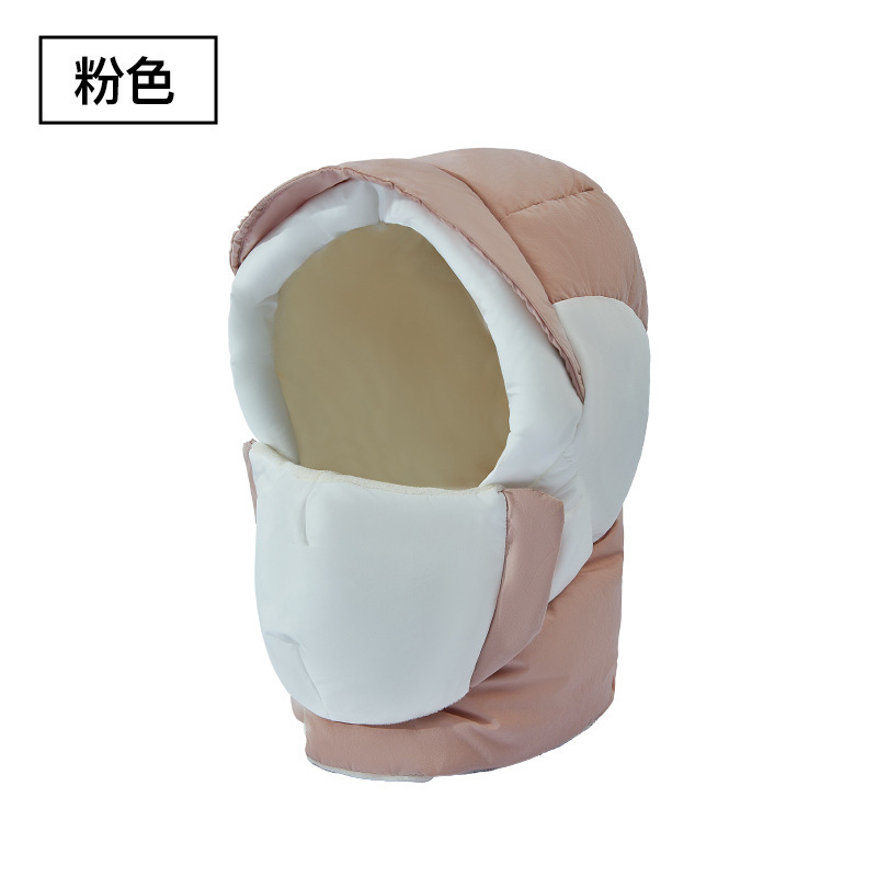 蕉下同款套头帽防风防寒护耳保暖雷锋帽棉帽女冬天骑行护颈口罩帽|undefined