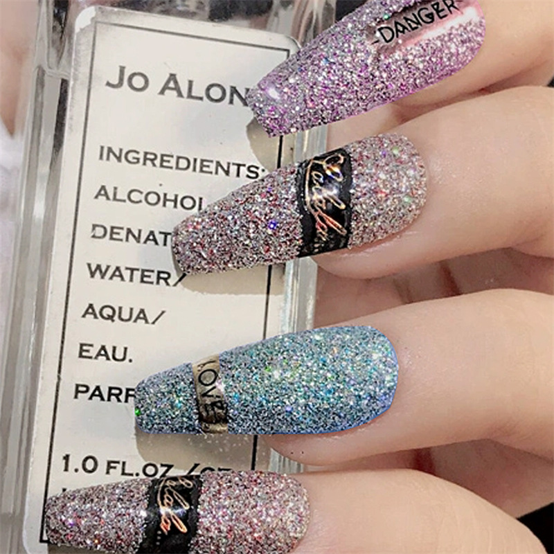 Internet celebridad nueva fantasía manicura Opal brocado diamante polvo flash polvo reflectante diamante lentejuelas disco flash polvo