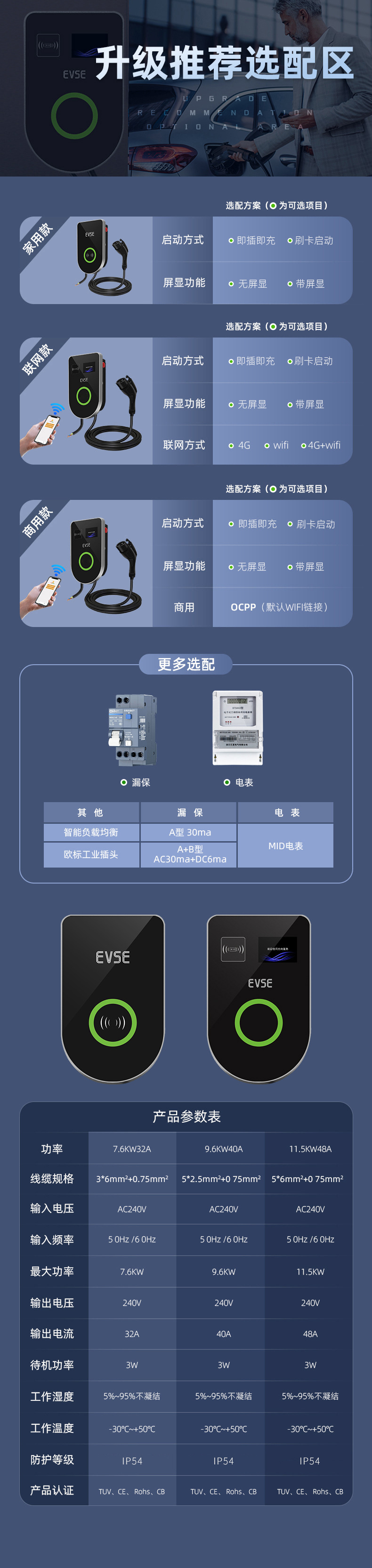 Cross-Border Export of New Energy Charging Stations 7Kw Household Ac Charging Stations Car Chargers Type1 On-Board Charging Stations